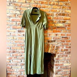 ASOS olive green work dress